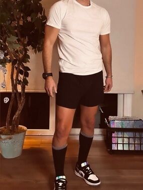Reflex | 90 Degrees Black Workout Running Shorts (Small)